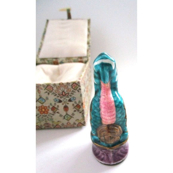 VTG Asian Porcelain QiLin Animal Unicorn Figurine with Box - Blessings & Luck - Picture 4 of 16